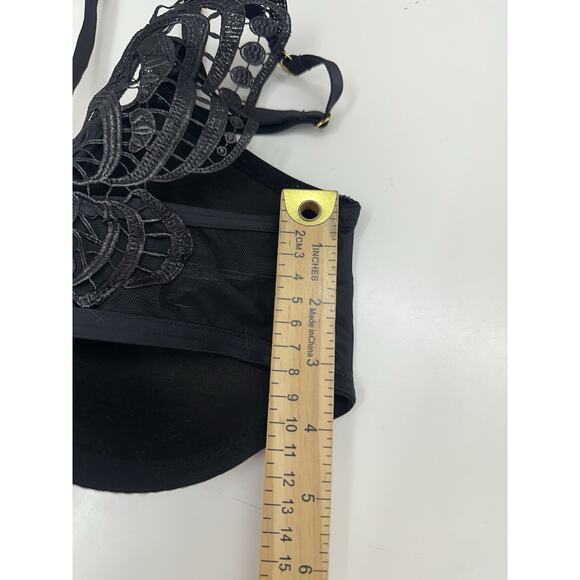 Victorias Secret Womens Bra Size 32DD Very Sexy Low Cut Demi Butterfly Racerback - Picture 10 of 11